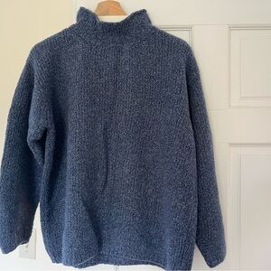 Cozy Blue Textured wool Sweater